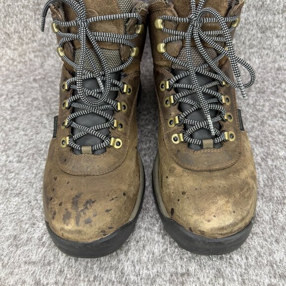 ✅Timberland White Ledge Mens 10M Waterproof Mid Hiking Boot Brown Leather Rugged - Picture 4 of 12